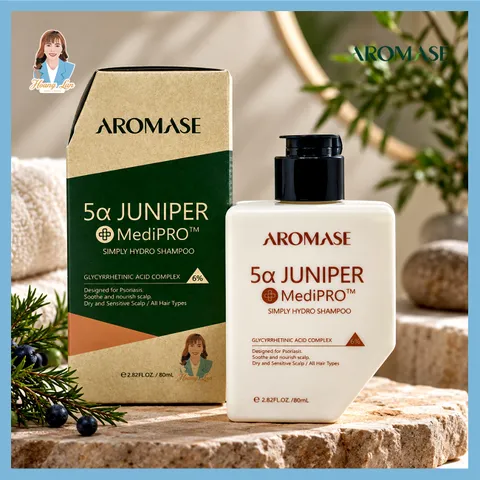 Dầu gội xử lý viêm ngứa cho da đầu khô và tổn thương Đài Loan AROMASE MediPRO Simply Hydro Shampoo 80ml