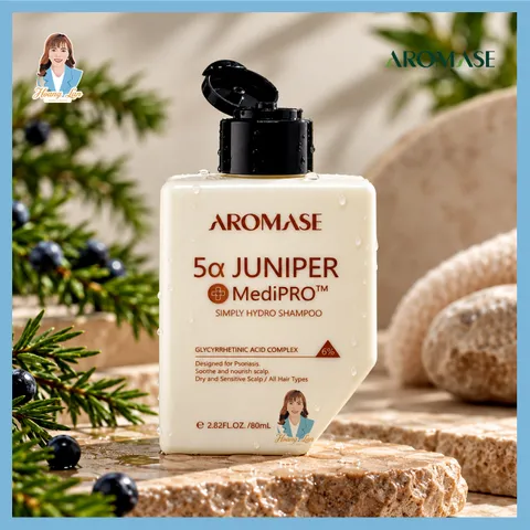 Dầu gội xử lý viêm ngứa cho da đầu khô và tổn thương Đài Loan AROMASE MediPRO Simply Hydro Shampoo 80ml