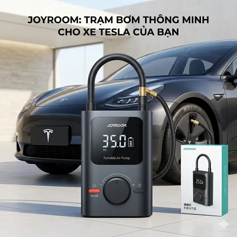 Máy bơm lốp xe hơi JOYROOM CP121 không dây ( sạc Pin ) (P114571)