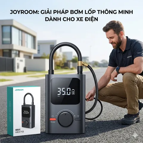 Máy bơm lốp xe hơi JOYROOM CP121 không dây ( sạc Pin ) (P114571)