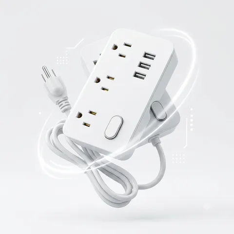 Ổ điện đa năng ECS-US005, 3 ổ 220V + 3 cổng USB-A ( không hộp) (P109079)