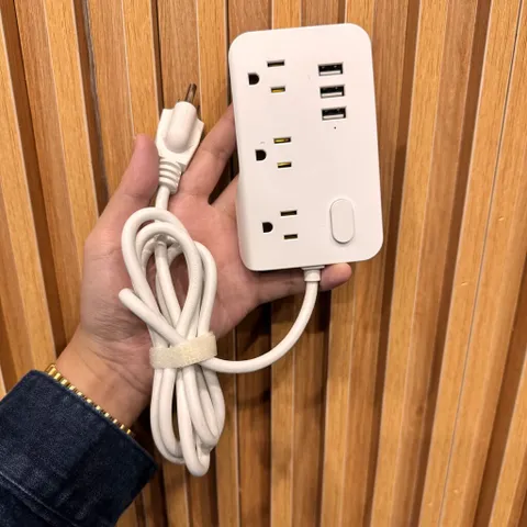 Ổ điện đa năng ECS-US005, 3 ổ 220V + 3 cổng USB-A ( không hộp) (P109079)
