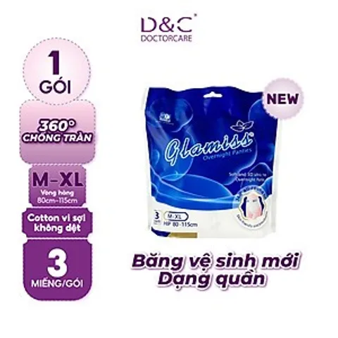 Băng vệ sinh quần cao cấp GLAMISS COOL tiện lợi, hương thơm nhẹ, siêu thấm hút, khô thoáng