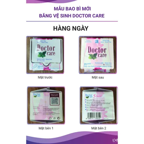 Combo 10 gói băng vệ sinh Doctor Care hàng ngày 20 miếng