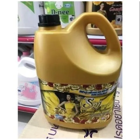 NƯỚC GIẶT SPJ 3.5L Can Vuông ĐEN, VÀNG-giúp làm mềm, tơi xốp sợi vải, chăm sóc và lưu hương giúp quần áo luôn ngát hương