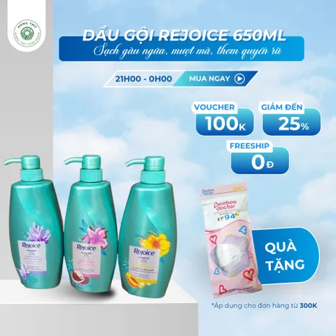 DẦU GỘI REJOICE 600ML - Làm sạch và dưỡng chất cho tóc, mang lại mái tóc mềm mượt và sáng bóng, sản phẩm chăm sóc tóc