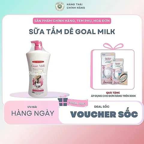 Sữa tắm Dê Goal Milk Thái Lan 1150ml trắng da,làm mịn cả ngày