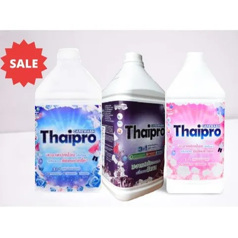 NƯỚC GIẶT XẢ CAO CẤP THAIPRO 3 IN 1 3L - giúp giặt sạch những vết bẩn khó giặt , giữ màu quần áo và lưu lại mùi hương