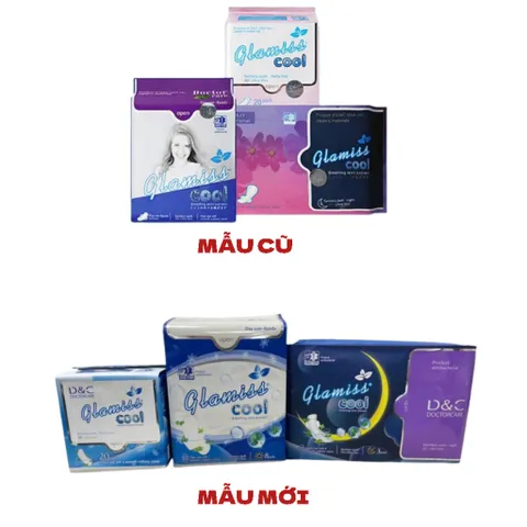 [COMBO 5 GÓI] - Băng vệ sinh thảo dược GLAMISS COOL ban ngày - hương bạc hà, siêu thấm hút, khô thoáng, an toàn sử dụng
