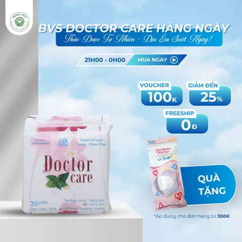 Băng vệ sinh Doctor care hàng ngày 20 miếng - thoải mái, mát lạnh, kháng viêm, hết ngứa