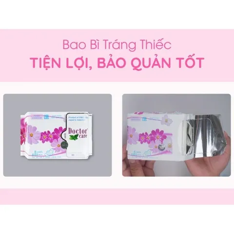 [Mua 5 BAN NGÀY tặng 2 hàng ngày] Băng vệ sinh thảo dược Doctor Care siêu mỏng, siêu thấm, chống tràn tuyệt đói