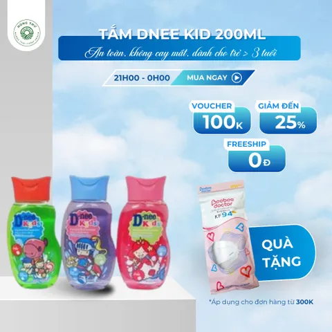 Sữa tắm gội toàn thân Dnee kid 200ml dành cho trẻ trên 3 tuổi