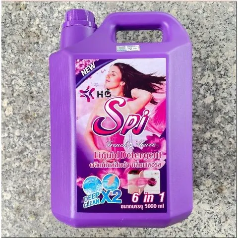NƯỚC GIẶT SPJ 5L ĐEN, TÍM, CAM  -giúp làm mềm, tơi xốp sợi vải, chăm sóc và lưu hương giúp quần áo luôn ngát hương thơm.