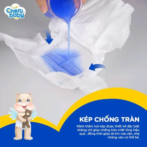 [Đủ size] Bỉm CheruBaby nhập khẩu Mỹ mềm mỏng, thấm hút thông minh, an toàn cho bé từ 4 - 25 kg