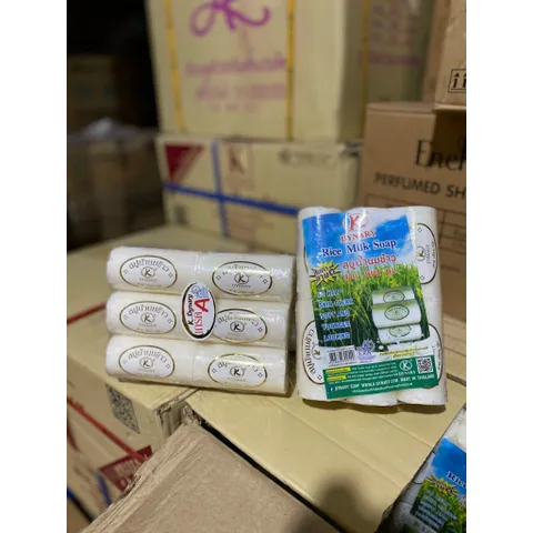 XÀ PHÒNG DÊ GẠO THÁI LAN CỤC DÀI 100G- Dưỡng Da mềm mại, sạch sâu , giúp da mịn màng và ẩm mượt