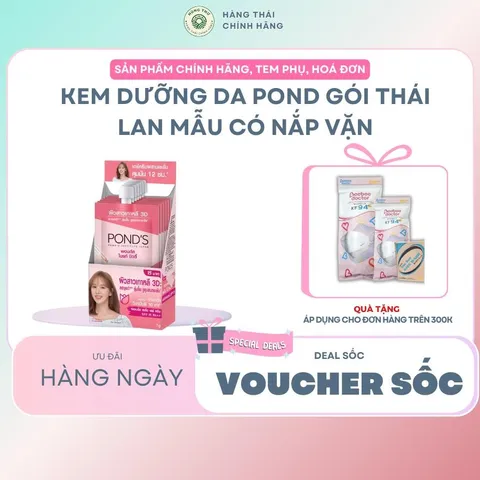 Kem dưỡng da Pond gói Thái Lan mẫu CÓ NẮP VẶN
