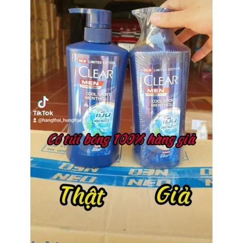 Dầu gội Clear Men Thái Lan 410ml bạc hà mát lạnh dành cho da gàu ngứa