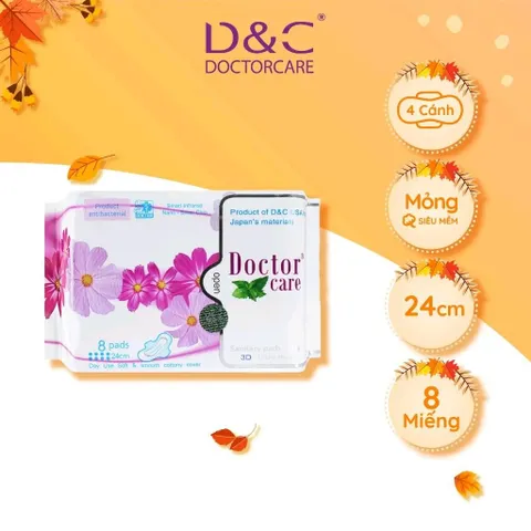 5 GÓI Băng vệ sinh Doctor care Ban Ngày TẶNG 4 gói GIẤY ĂN Slisoft siêu dai