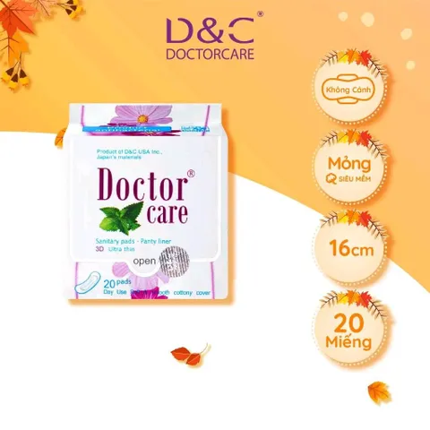 5 GÓI Băng vệ sinh Doctor care Ban Ngày TẶNG 4 gói GIẤY ĂN Slisoft siêu dai