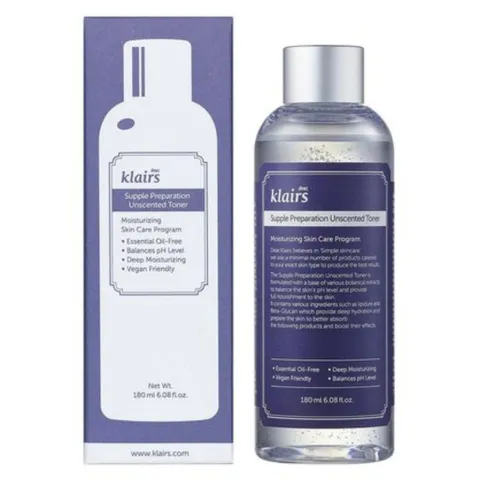 Nước hoa hồng Klairs 180ml dành cho da thường, da mụn và da nhạy cảm