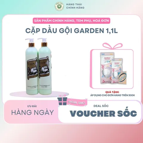 DẦU GỘI XẢ GARDEN 1100L - Dưỡng tóc mềm mượt, phục hồi hư tổn, giảm gãy rụng, hương thơm tự nhiên, chăm sóc toàn diện