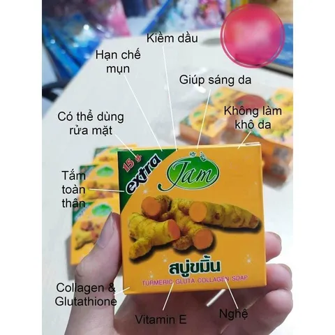 1 bánh xà phòng Jam nghệ Dưỡng Body Nữ