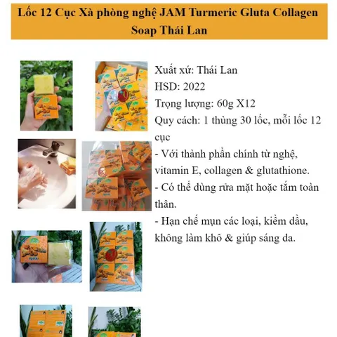 1 bánh xà phòng Jam nghệ Dưỡng Body Nữ