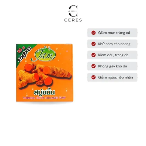 1 bánh xà phòng Jam nghệ Dưỡng Body Nữ