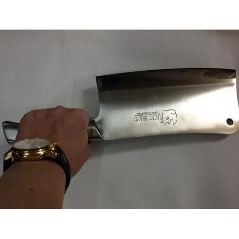 Dao chặt xương KiWi mã 976 loại tốt, nặng, từ thép nguyên khối cao cấp không gỉ, siêu bén, cán gỗ dày an toàn, siêu bền