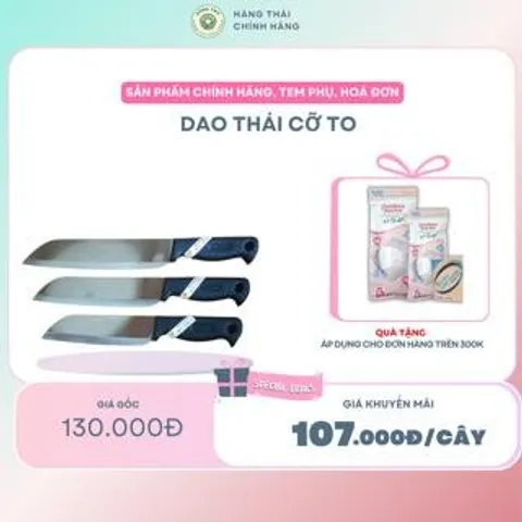 Dao cán gỗ kiwi thái lan chính hãng, chuyên dùng thái thịt, gọt rau củ vô cùng tiện lợi, không gỉ, siêu bền - Nhiều size
