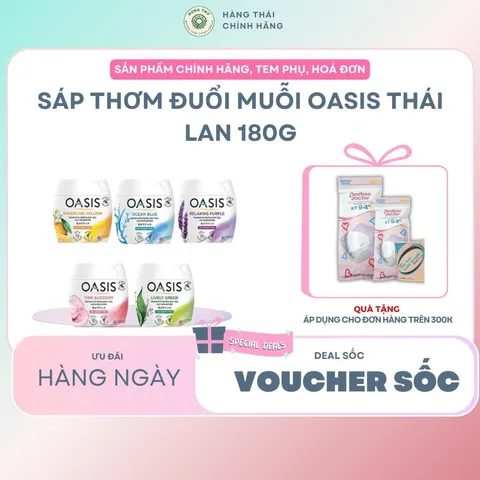 Sáp thơm đuổi muỗi Oasis Thái Lan 180g