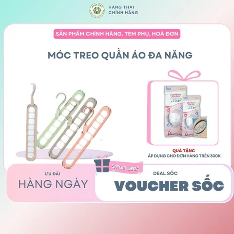 Móc treo quần áo đa năng, tiện lợi màu pastel, từ nhựa dày chắc chắn - dùng để treo đồ lót, cà vạt, thắt lưng, áo dây