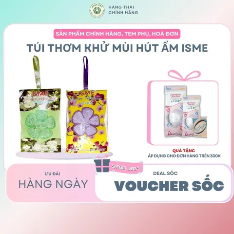 TÚI THƠM KHỬ MÙI HÚT ẨM ISME - Loại bỏ mùi hôi, hút ẩm hiệu quả, không gây kích ứng, sản phẩm tiện dụng và an toàn