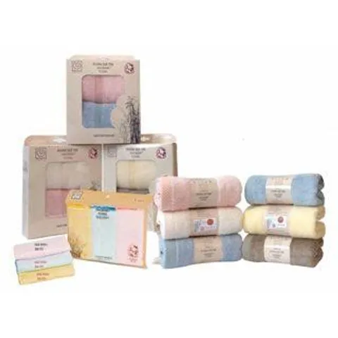 Khăn mặt sợi tre S'BABY 28x50cm đạt chuẩn tiêu chuẩn Nhật Bản, mềm mại, an toàn cho làn da, không bị xù lông