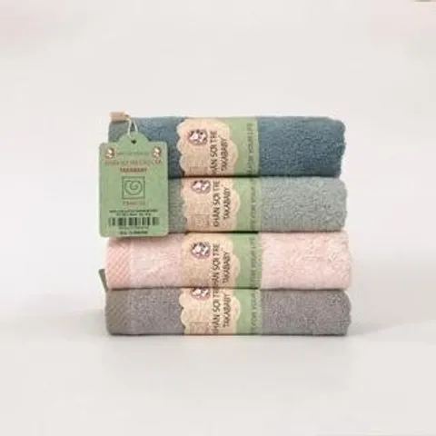 Khăn mặt sợi tre S'BABY 28x50cm đạt chuẩn tiêu chuẩn Nhật Bản, mềm mại, an toàn cho làn da, không bị xù lông