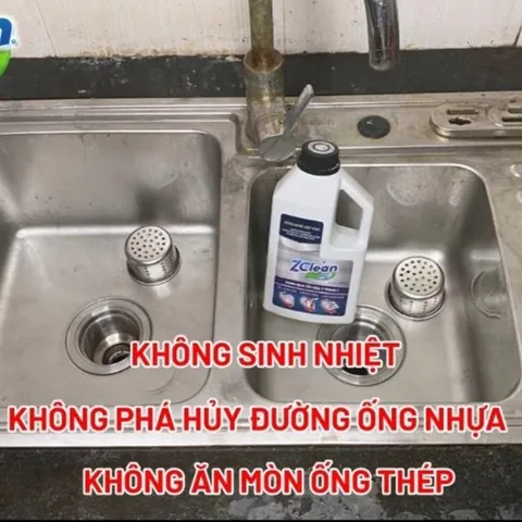 Zclean 3 in 1 1000ml tẩy lồng máy giặt, làm sáng Inox, thông cống Làm Sạch
