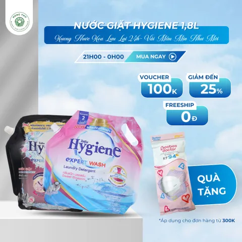 Nước giặt Hygiene Thái Lan 1.8L – Hương nước hoa cao cấp, đậm đặc, giữ màu vải