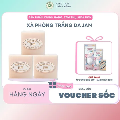 1 BÁNH Xà phòng JAM Thái Lan 65g dành cho da sạm, mụn