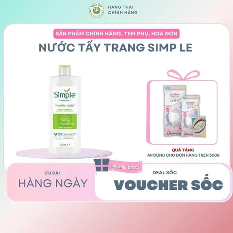 Nước tẩy trang Simp le 200ml - Làm Sạch Trang Điểm và Cấp Ẩm