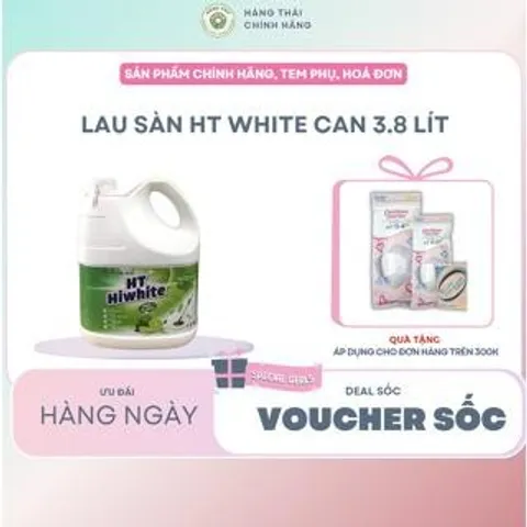 LAU SÀN HT WHITE CAN 3.8 LÍT