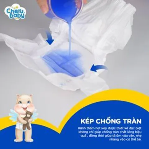 Bỉm dán cho bé CheruBaby S86 thấm hút nhanh chống tràn dành cho bé 4-8kg bịch 86miếng an toàn cho bé