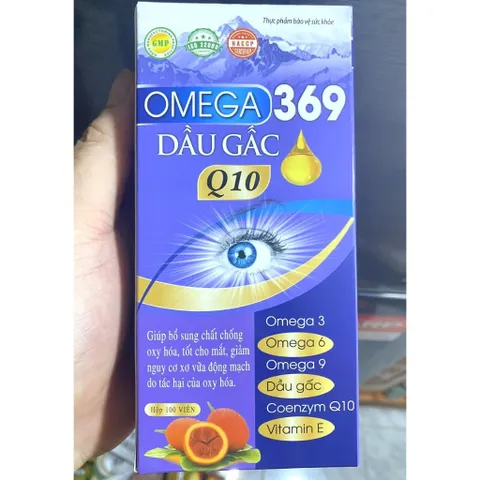 OMEGA 369 DẦU GẤC Q10 vitamin e Bổ Não, Tăng Cường Thị Lực, Giảm Nguy Cơ Mắc Bệnhh Tim Mạch viên nviên