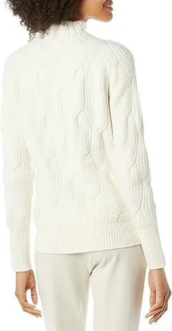 Áo len thừng Nữ Amazon Essentials , cổ 5cm, dệt kim - B08T7JCWNT - size M (Mỹ) - size L Việt Nam (P107144)
