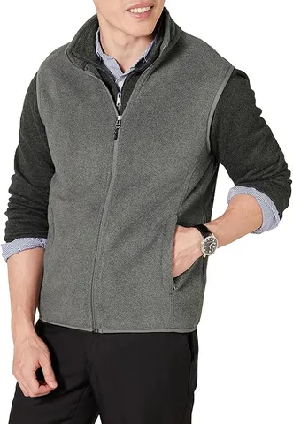 Áo Gile lông cừu khóa kéo Amazon Essentials dành cho nam  - Size XS Mỹ ( M Việt Nam )B079LRGXPP (P107108)