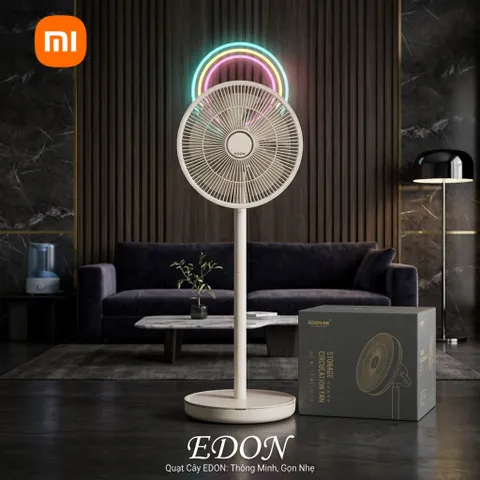 Quạt cây 10 cánh XIAOMI Edon E909C, tăng giảm chiều cao, gập gọn, động cơ BLDC, có đèn ngủ & Remote (P105028)