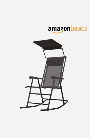 Ghế Xếp thư giãn Amazon Basics ( Mỹ ) Có Mái Che, dùng được ngoài trời, gấp gọn - HỘP XẤU (P12133)