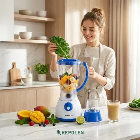Máy xay sinh tố REPOLEN MD-Y44 công suất max 2000w , dung tích 1.5L , cối nhựa trong (P6958)