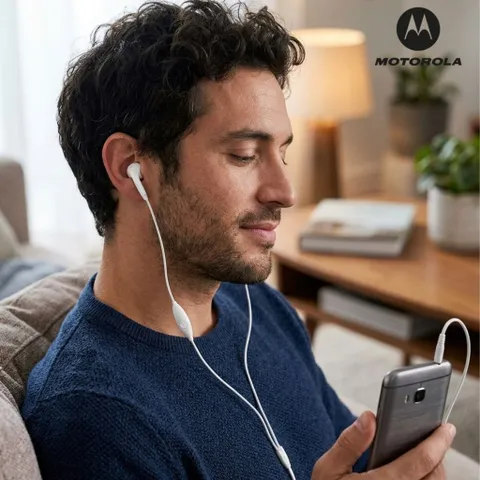 Tai nghe dây chân 3.5mm Motorola - dùng được máy tính , điện thoại , laptop. (P2693)