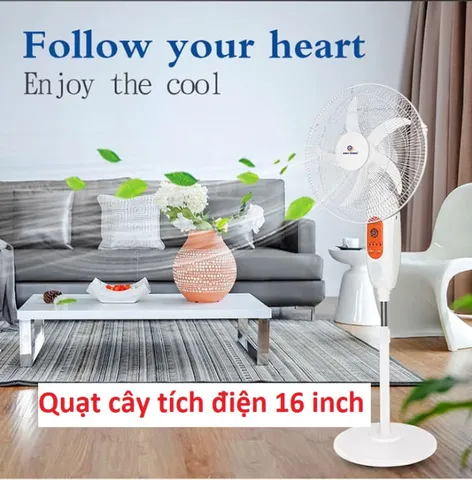 Quạt cây tích điện 16 inch chính hãng Easy Power EP-3616 (không bao gồm acquy - hộp xấu) (P591)