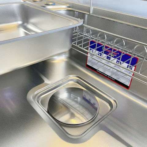 Chậu rửa bát 1 hố INOX phủ Nano Hubscher : CR1HN_BN I304 KT_78*48 (HÀNG CHÍNH HÃNG CHẤT LƯỢNG CAO) (P134782)